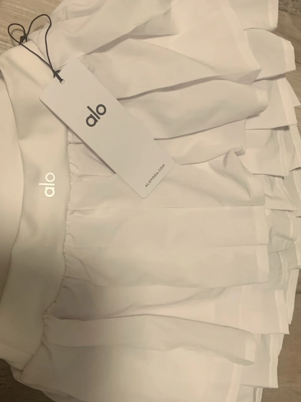 ALO Yoga White Double or Nothing Tennis Skirt